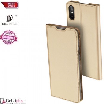 Dux Ducis dirbtinės odos atverčiamas dėklas - auksinės spalvos (Xiaomi Redmi 9A) Dux Ducis dirbtinės odos atverčiamas dėklas - auksinės spalvos (Xiaomi Redmi 9A)